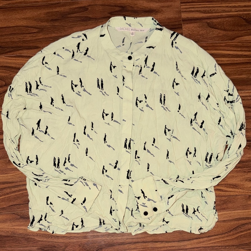 Rachel Comey Pale Green Printed Lightweight Shirt Jacket